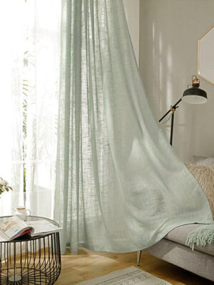 yeşil keten tüller