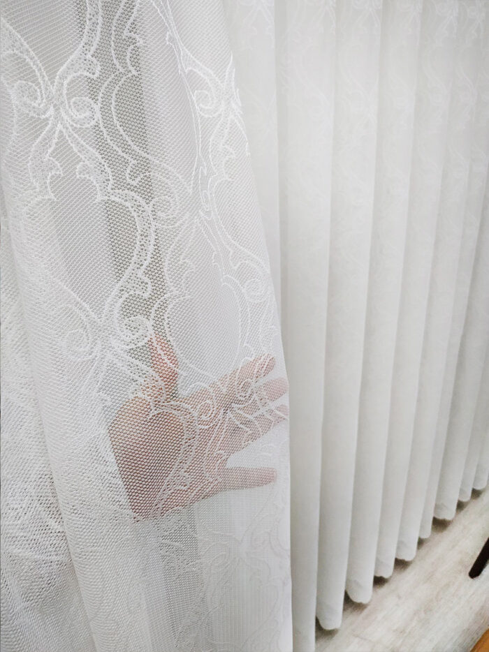 beyaz düz tül perde