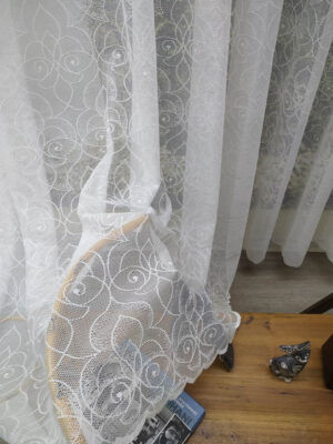 beyaz düz tül perde