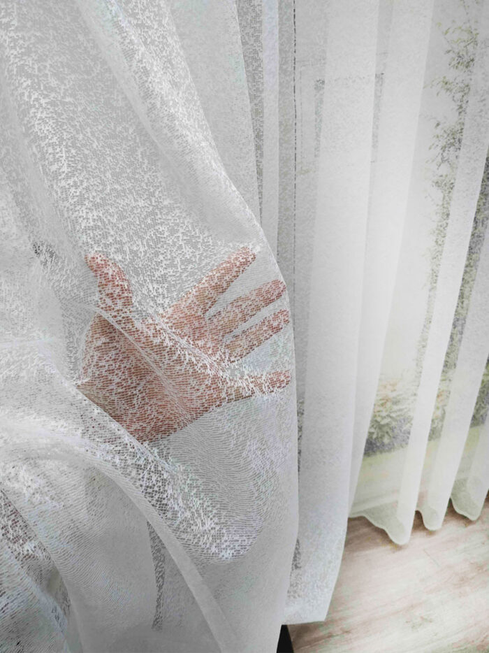 beyaz düz tül perde