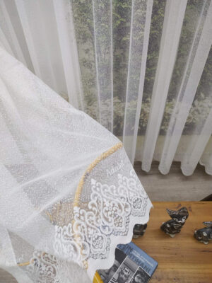 beyaz düz tül perde