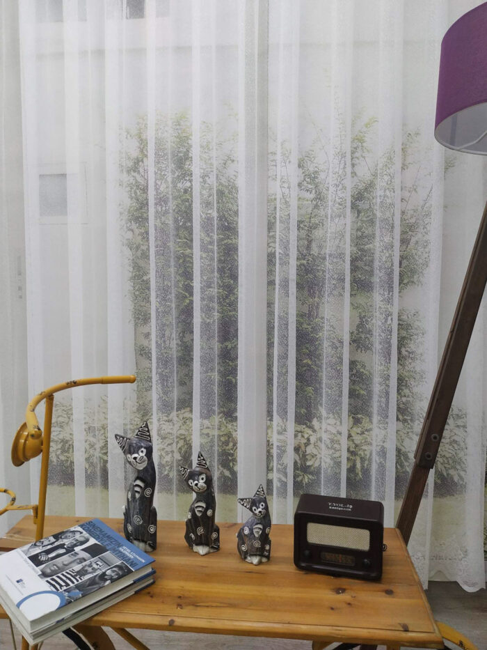 beyaz düz tül perde