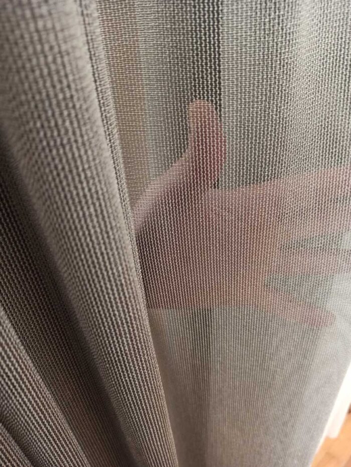 Açık gri düz tül perde modelleri