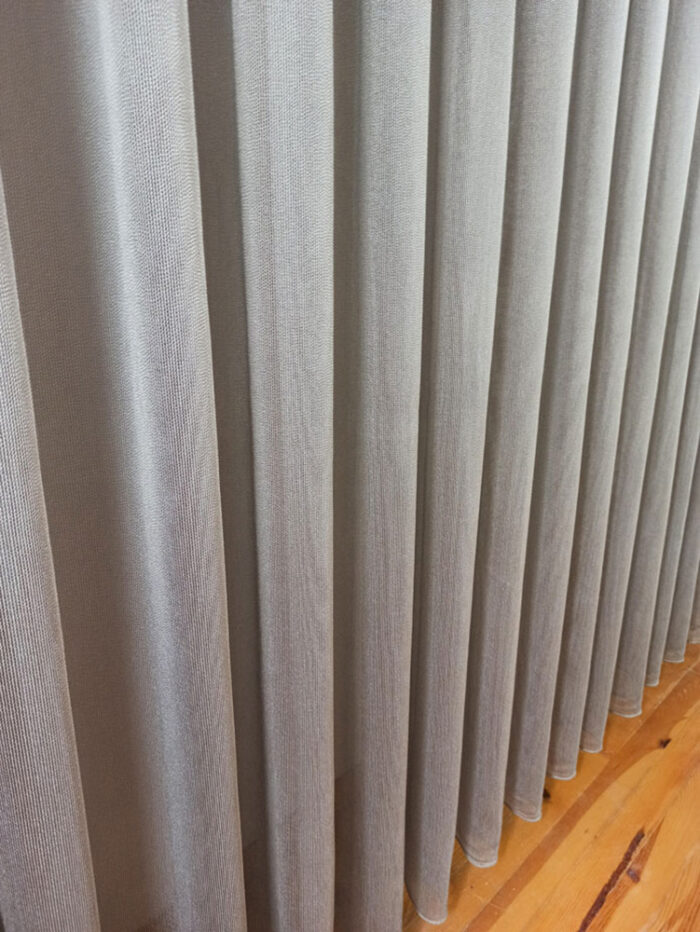 Açık gri düz tül perde modelleri