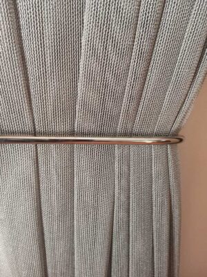 Açık gri düz tül perde modelleri