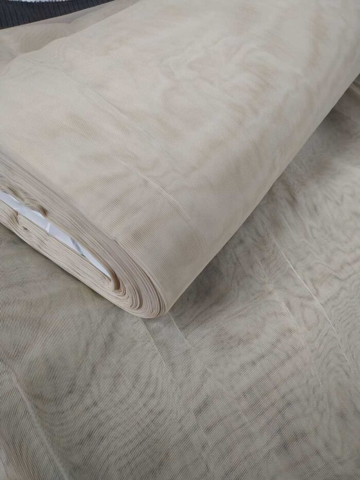 BEJ-RENGI-DUZ-DOKUMLU-TUL-PERDE-5 Bej tül perde modelleri ve fiyatları