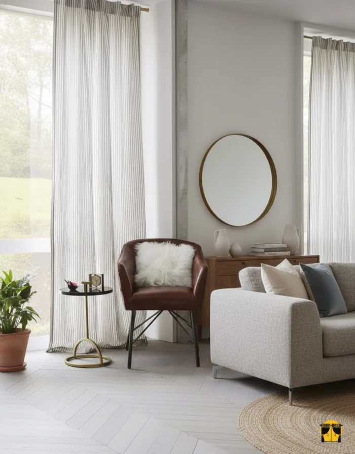 Kalın çicgili tül perde fiyatları