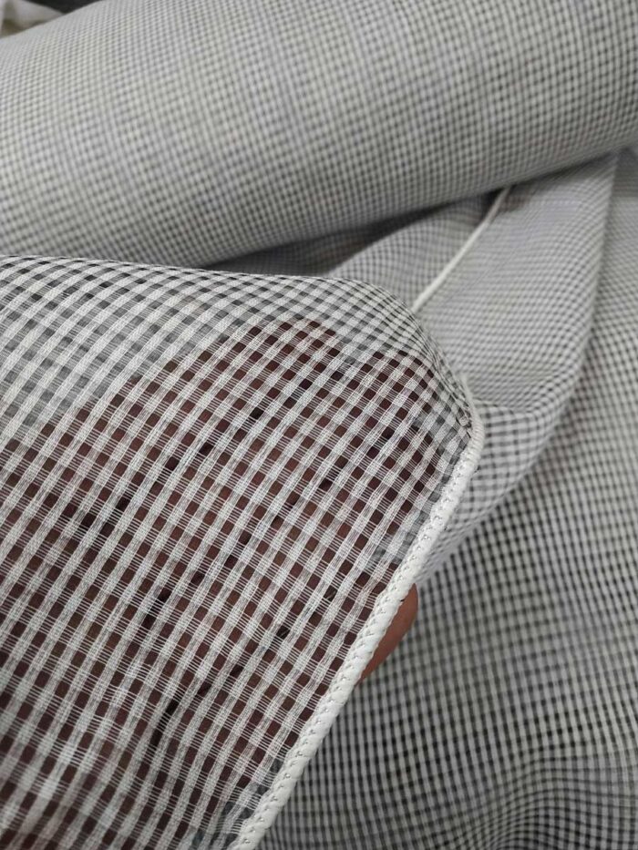 ekose gri tül perde