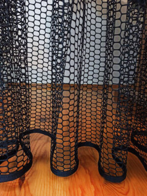 Siyah file tül perde