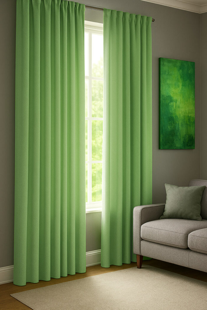 Fıstık yeşili kabartma desen, pinterest perde