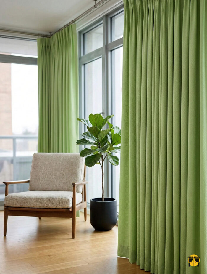 Fıstık Yeşili – Lime Düz Fon Perde