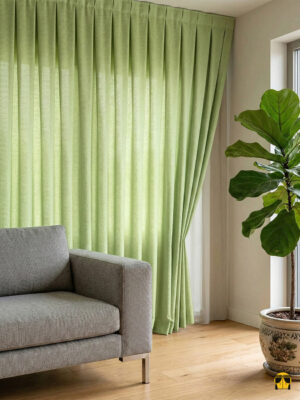 Lime yeşil fon perde modeli