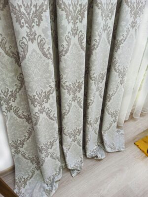 Gri fon perde modelleri