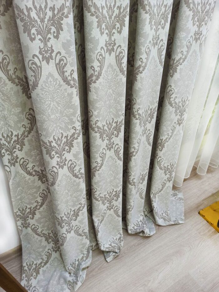 Gri fon perde modelleri