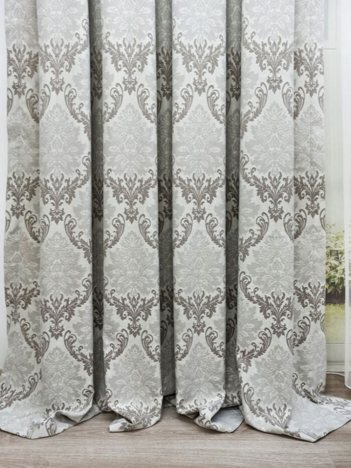 Gri fon perde modelleri