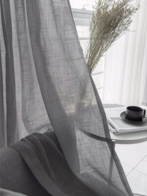 Gri keten tül perde modelleri fiyatları