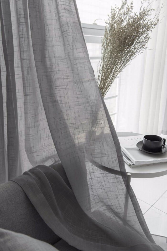 Gri keten tül perde modelleri fiyatları