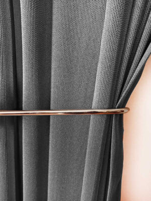 koyu gri düz tül perde