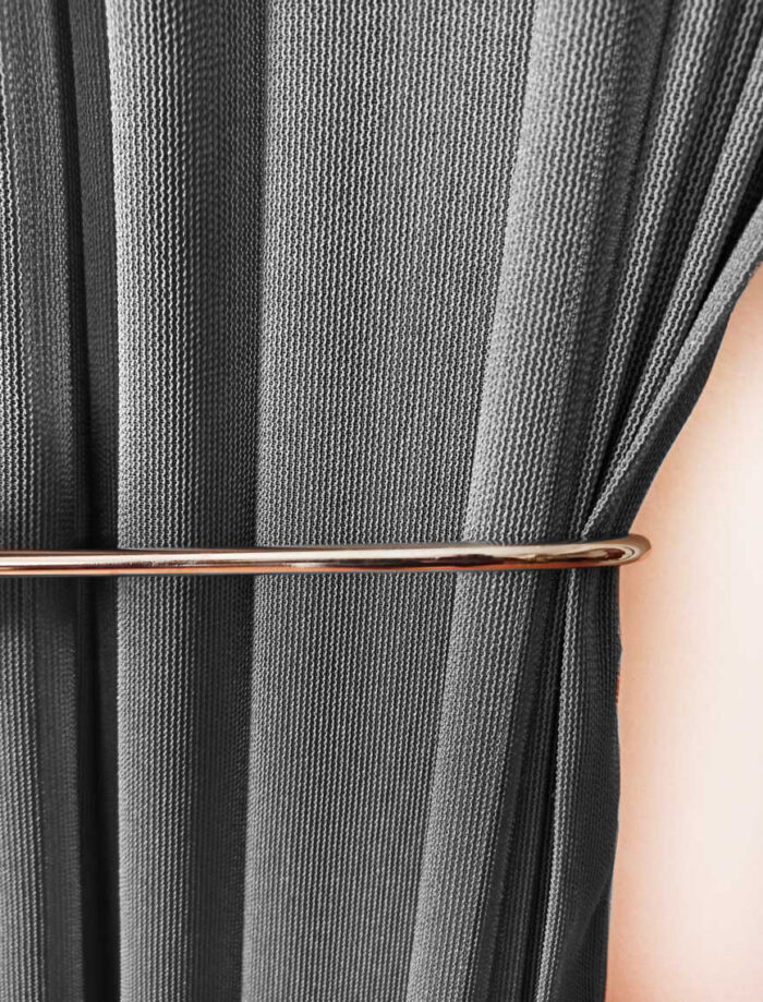 koyu gri düz tül perde