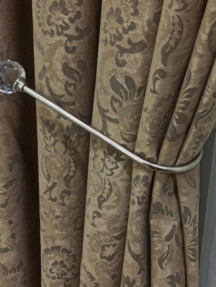 Kahverengi fon perde modelleri