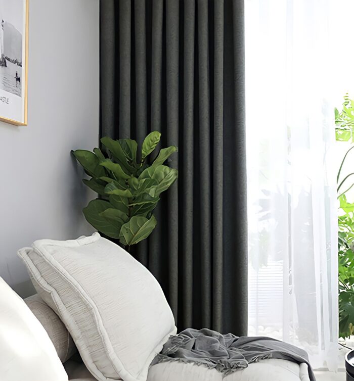 Gri fon perde modelleri