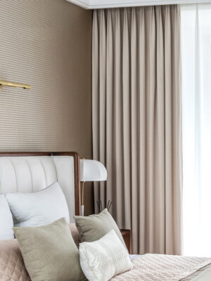 Krem fon perde modelleri