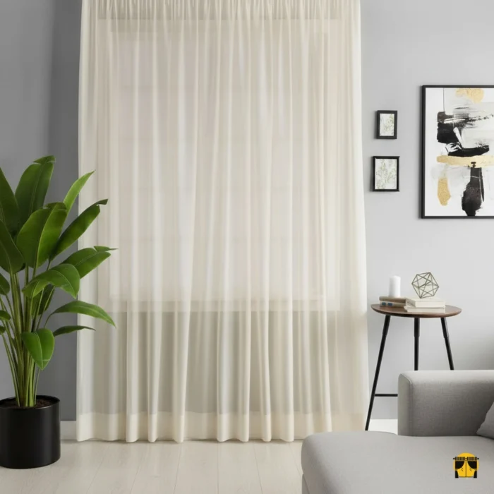 Krem rengin sıcaklığını bu tül perde ile evinize yansıtın