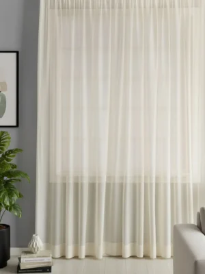 Koyu Krem tül perdenin sıcaklığı