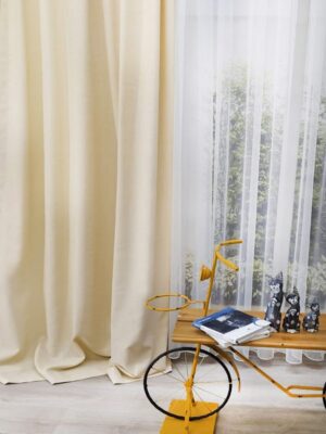 Krem keten fon perde modelleri