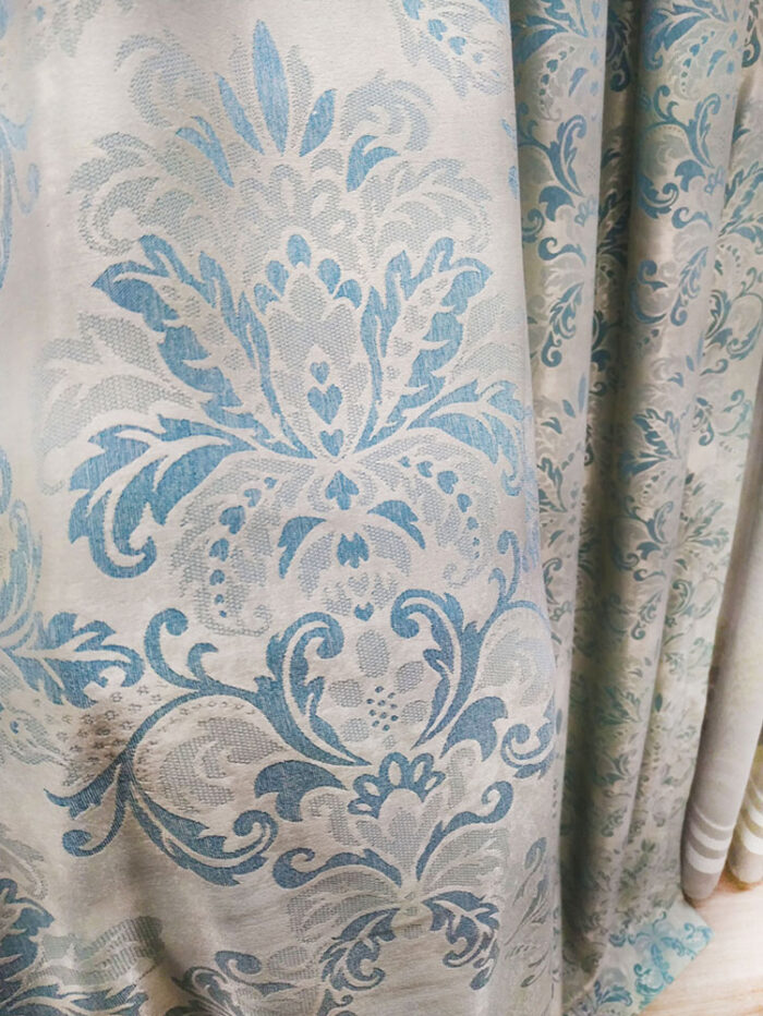 Mavi fon perde modelleri