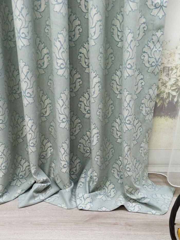 Mavi fon perde modelleri