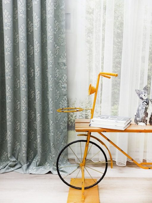 Mavi fon perde modelleri