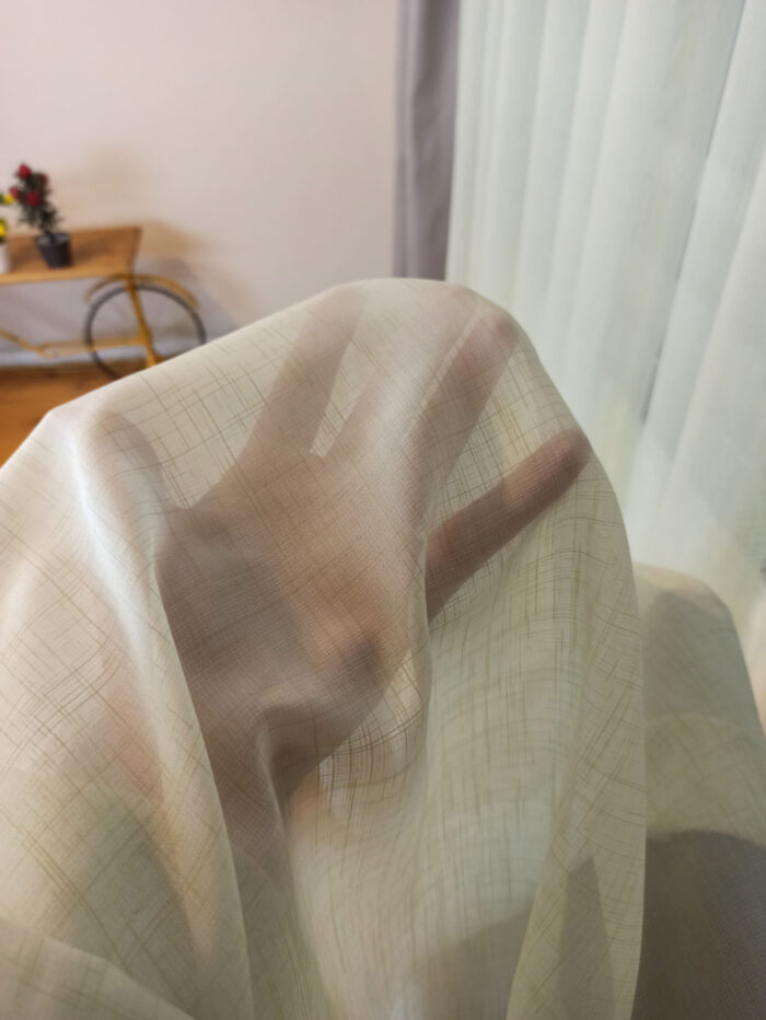 yeşil tül perde modelleri