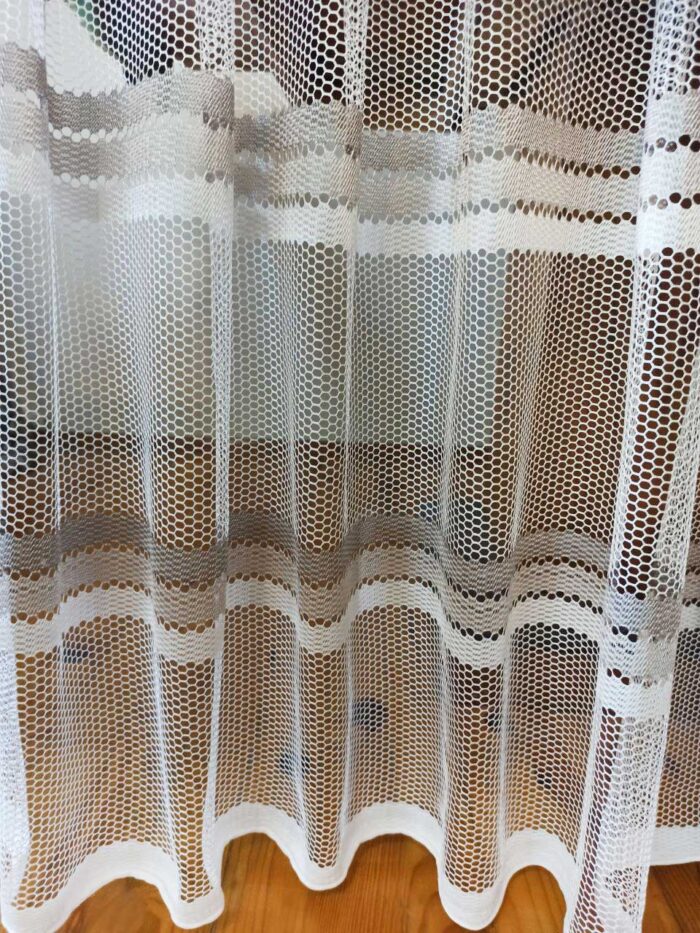 beyaz gri tül perde