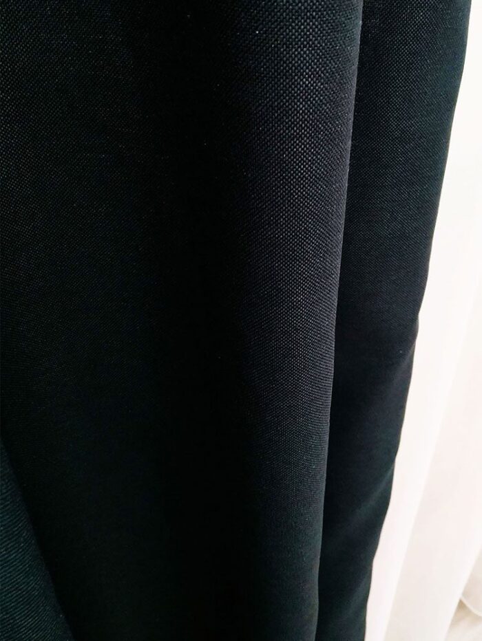 Siyah keten fon perde modelleri