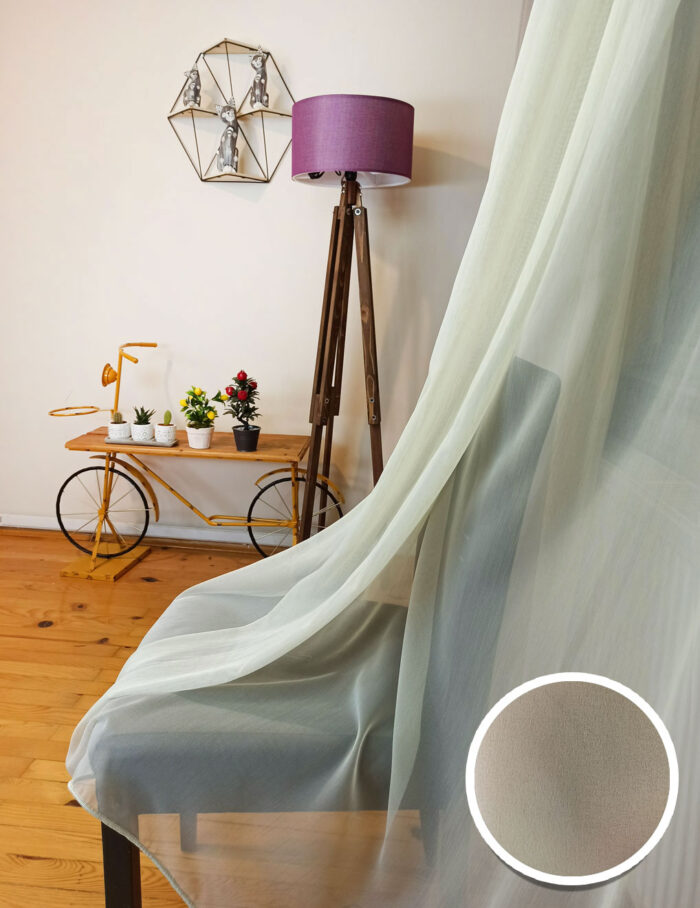 yeşil tül perde modelleri