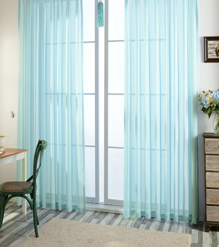 mavi düz tül perde modelleri fiyatları