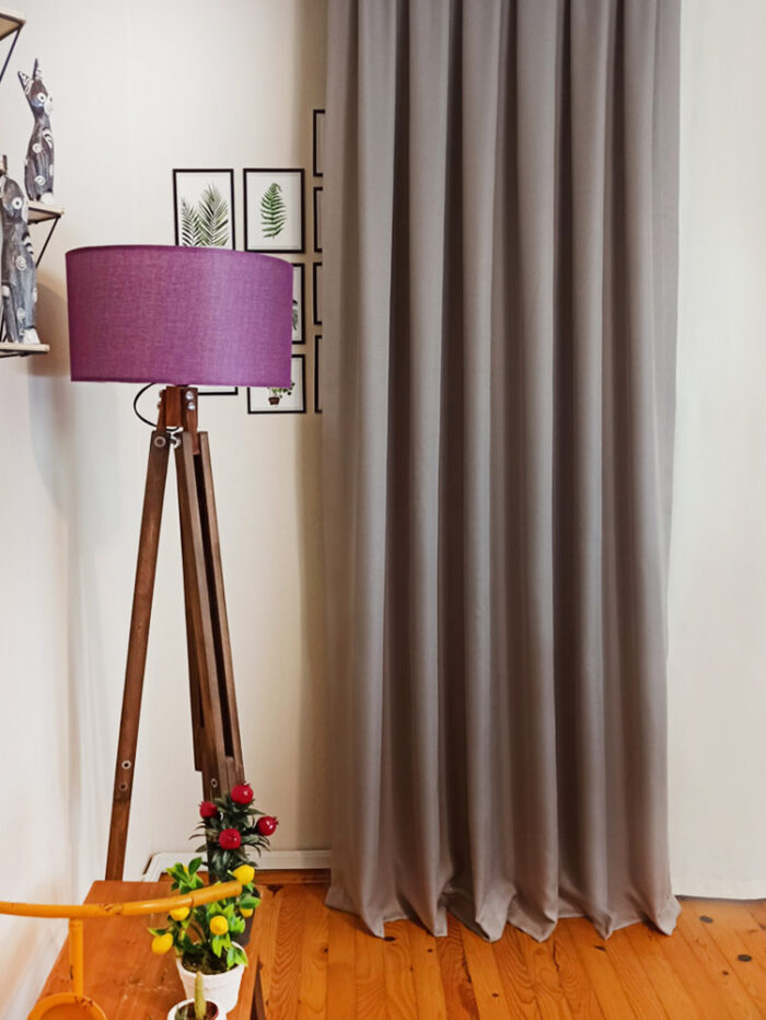 vizon renkli düz fon perde