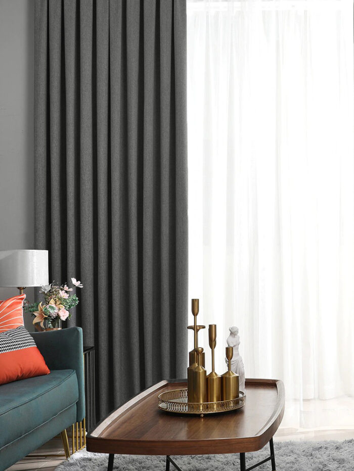 Gri fon perde modelleri