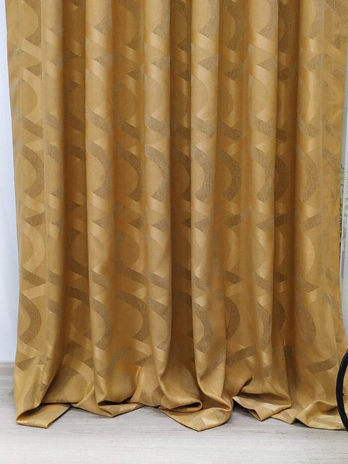 hardal-sari-fon-perde- Sarı fon perde modelleri