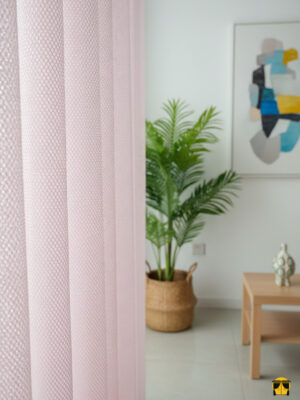 evcil hayvan dostu pembe file tül perde