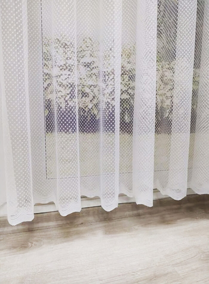 beyaz düz tül perde