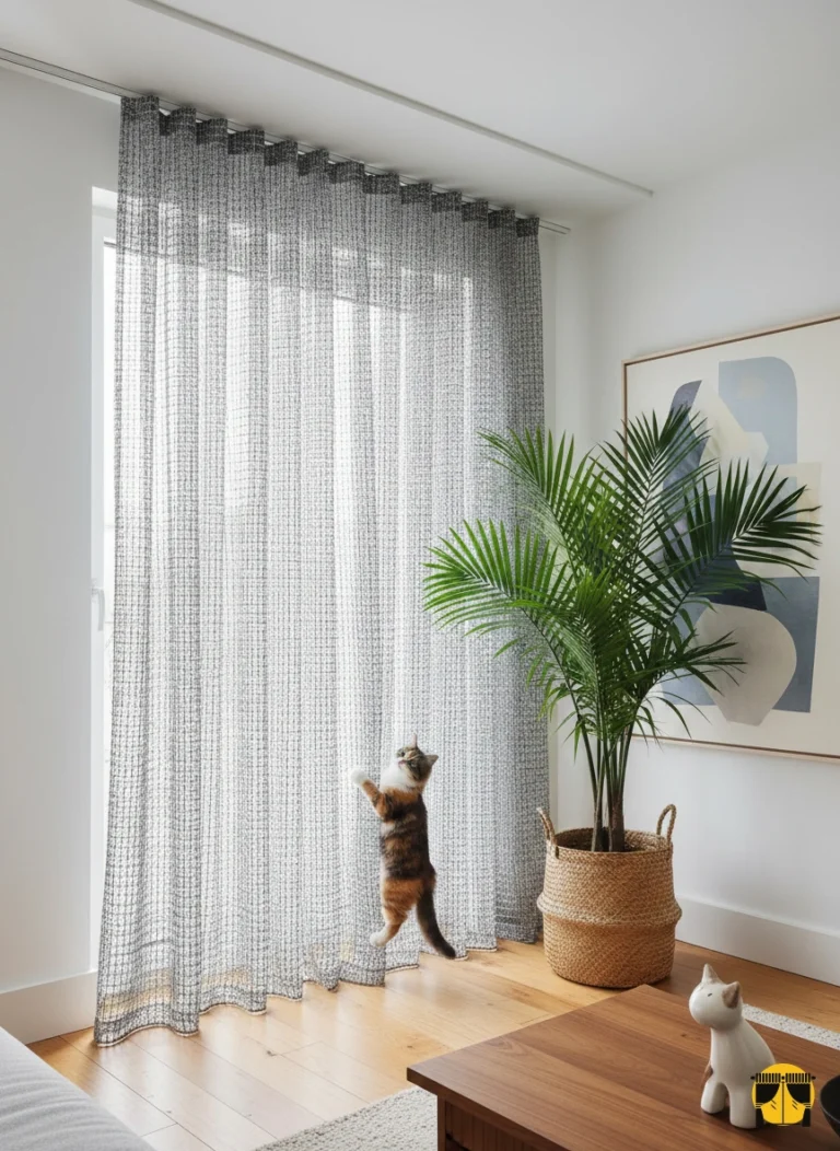 Kedi Tırmalamasına Dayanıklı Tül Perde