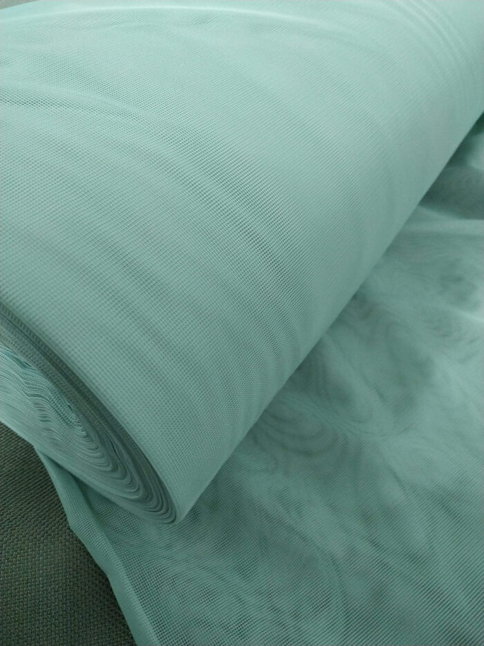 Mavi renkli düz tül perde