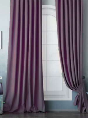 açık mor renkli fon perde