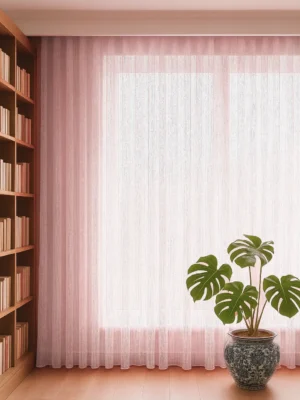 file renkli pudra tül perde