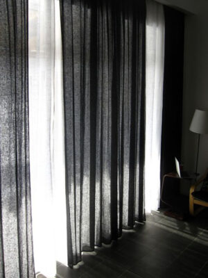 siyah tül perde modelleri