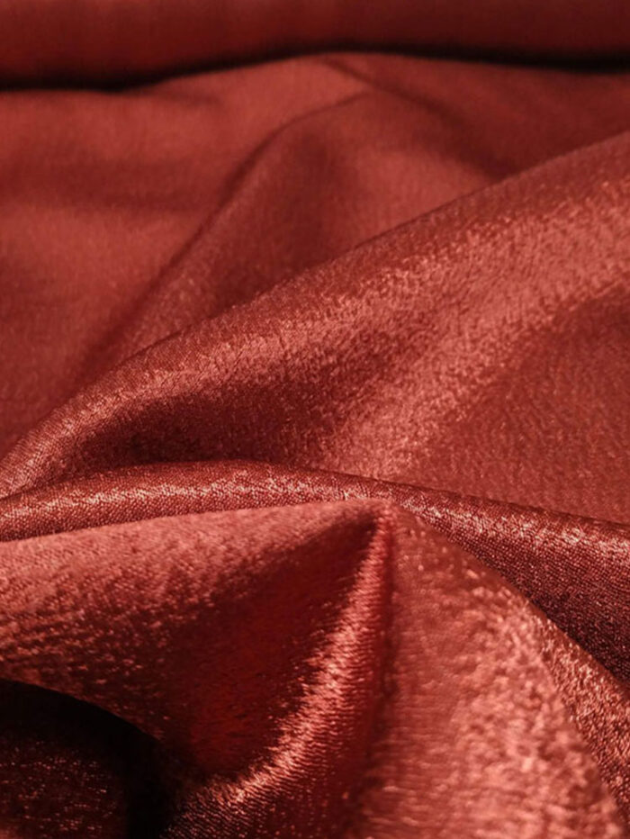 Kremit saten parlak fon perde