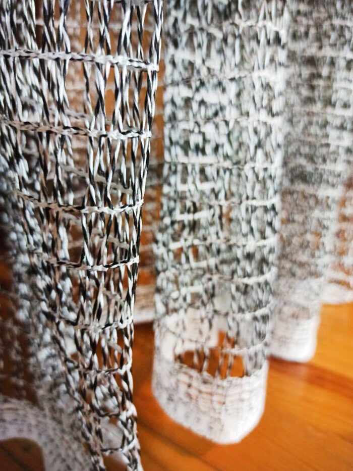 siyah beyaz gri file tül perde