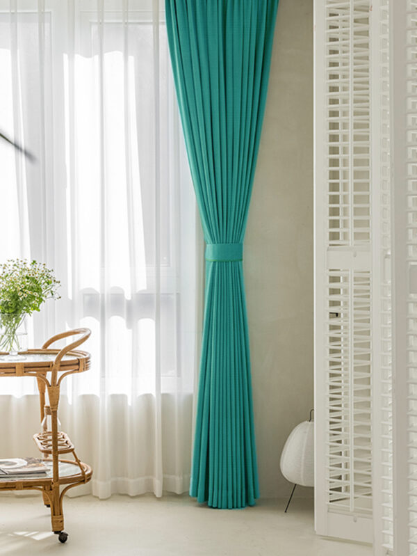 Turkuaz rengi ucuz perdeler